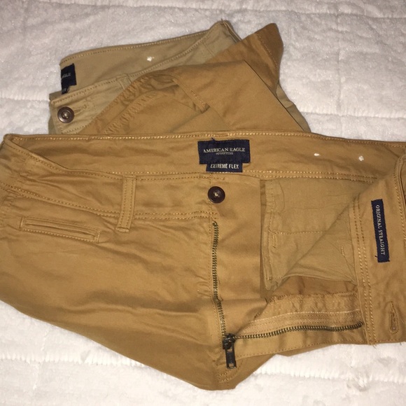Two Pair AE Original Straight Khakis - Picture 2 of 5